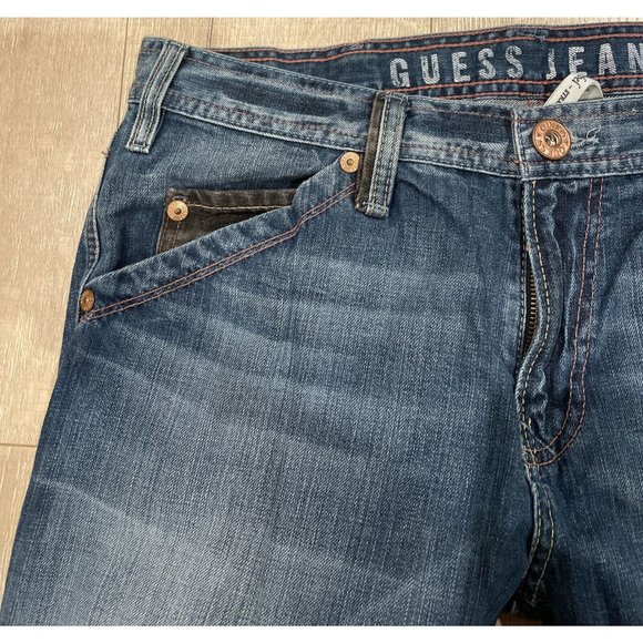 GUESS Jeans Men’s 38 Rebel Straight Leg 100% Cotton Low Rise Denim Size 36x31 - Picture 4 of 7